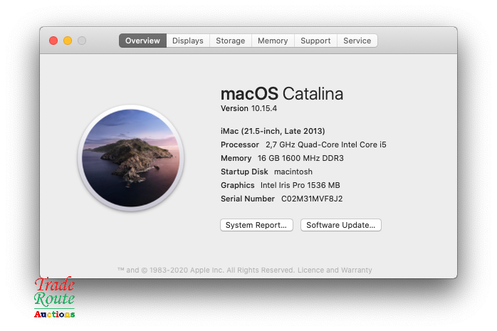 Apple Desktops Please Read iMAC Stylish 21.5 INCH Core i5 2.7GHz 16GB RAM 1TB HDD ULTRASLIM was sold for 5 500.00 on 3 Jan at 12 44 by TradeRouteAuctions in Johannesburg ID 574791655